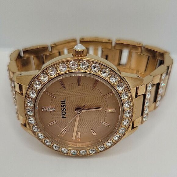 Fossil Jesse ES3020 Women's Stainless Steel Rose Gold Analog Quartz Watch BC63 - Picture 7 of 11